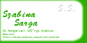 szabina sarga business card